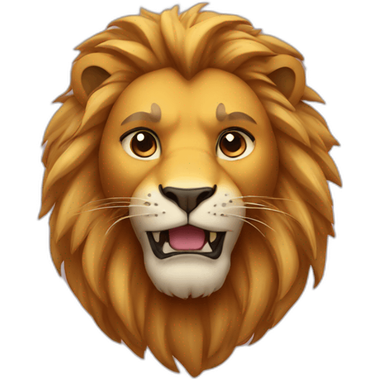 A superhero lion emoji