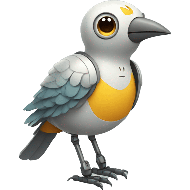 happy robot bird emoji