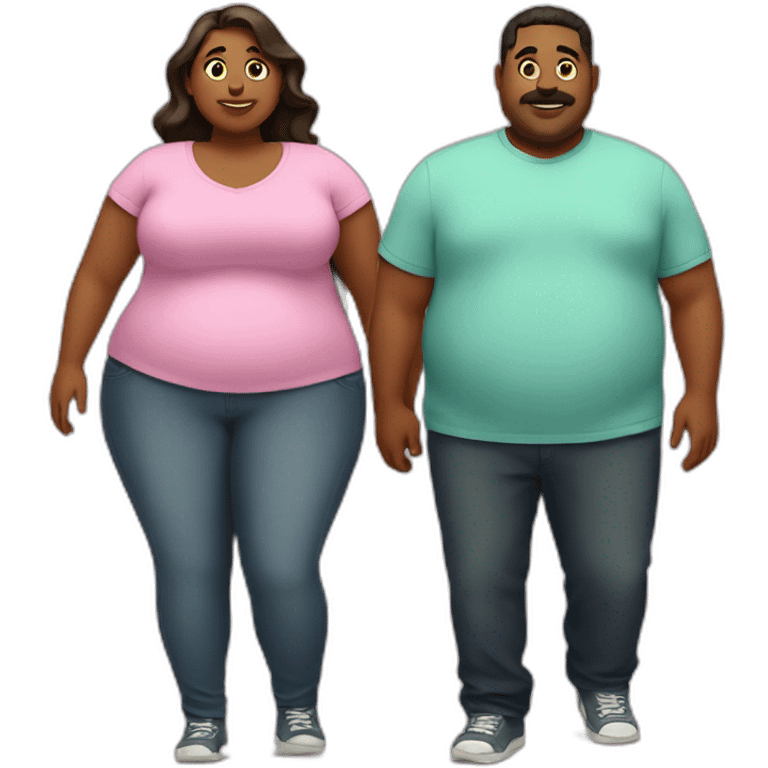 overweight couple emoji