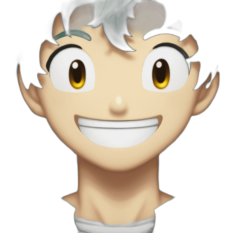 Izuku midoriya laughing with eyes closed emoji