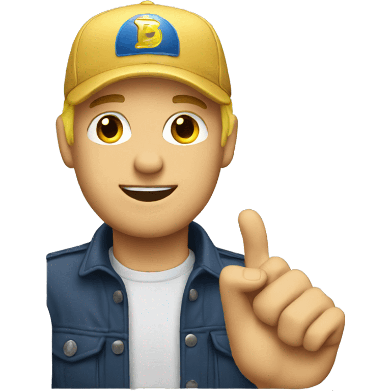 blonde man with cap emoji