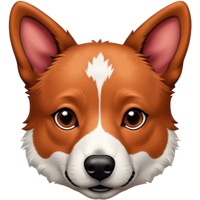 Red heeler dog face emoji