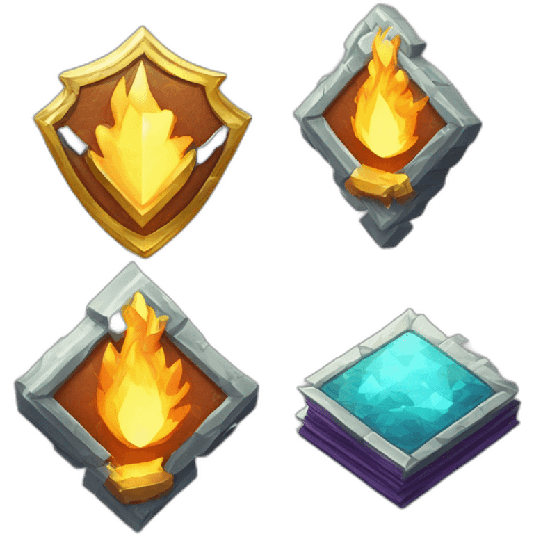 Pixel Badge Book History Paper Diamond Flame Shiny Glow Reward Legendary Unique Epic emoji