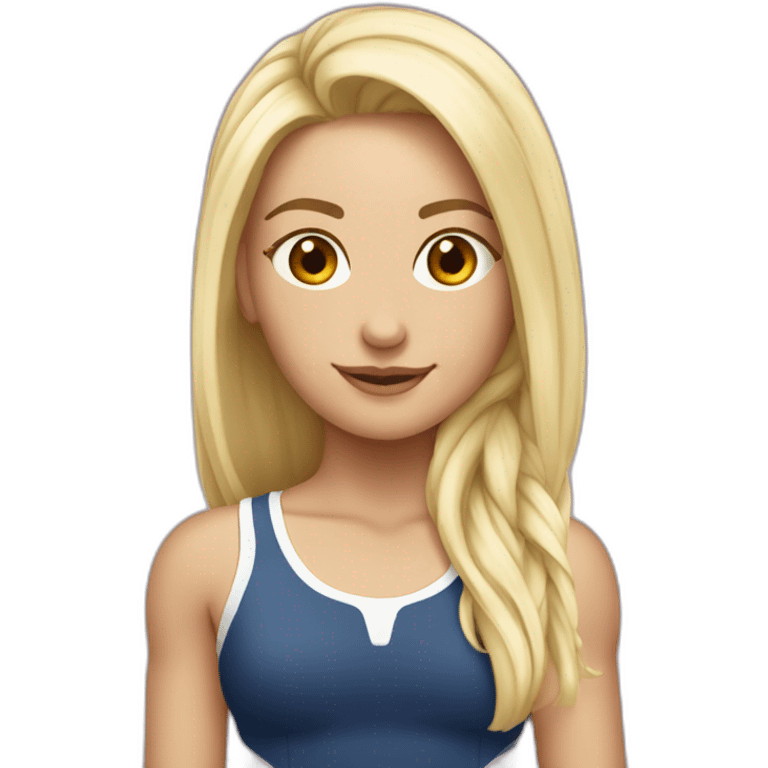 Palestra ragazza pesi bionda emoji