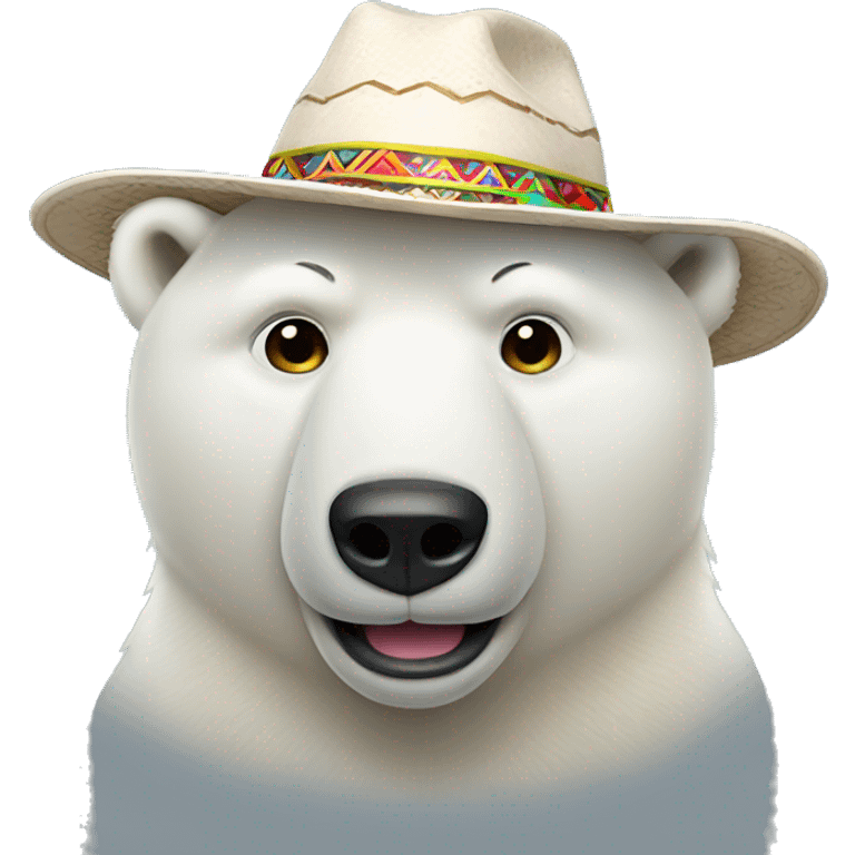 Polar bear with sombrero  emoji