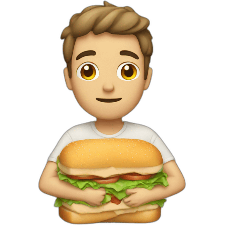 Guy dreaming about a sandwich  emoji