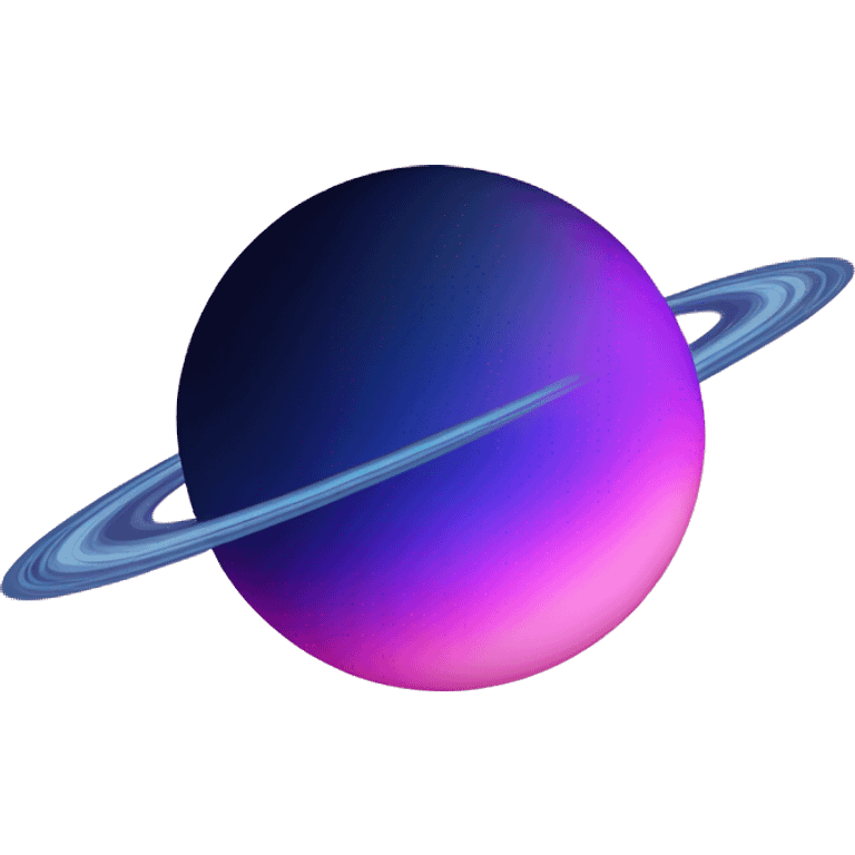 sparkly glittery blue purple and pink gradient planet with a cheesy saturn ring emoji