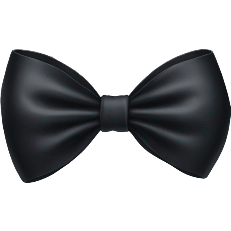 Complete black bow emoji