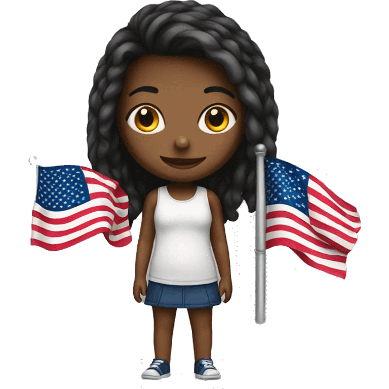 girl american flag emoji