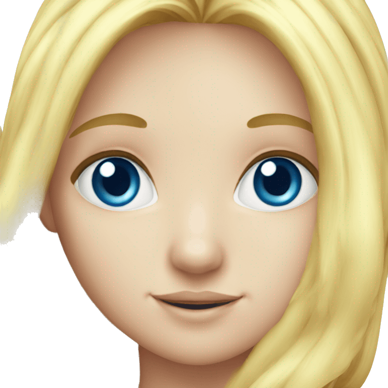 Blue eyed, blond haired, fairy emoji