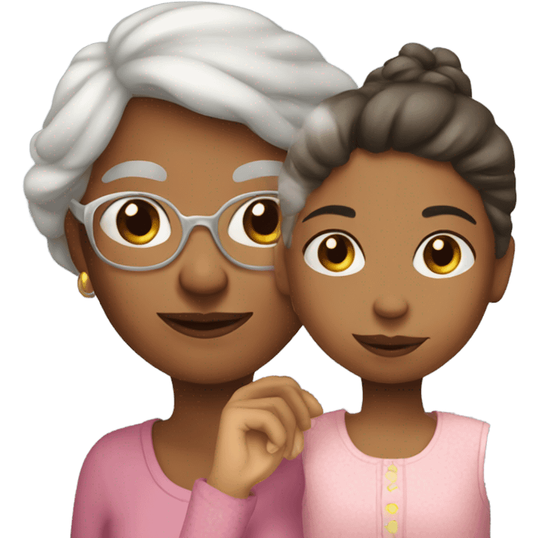 Grandmother with a girl emoji