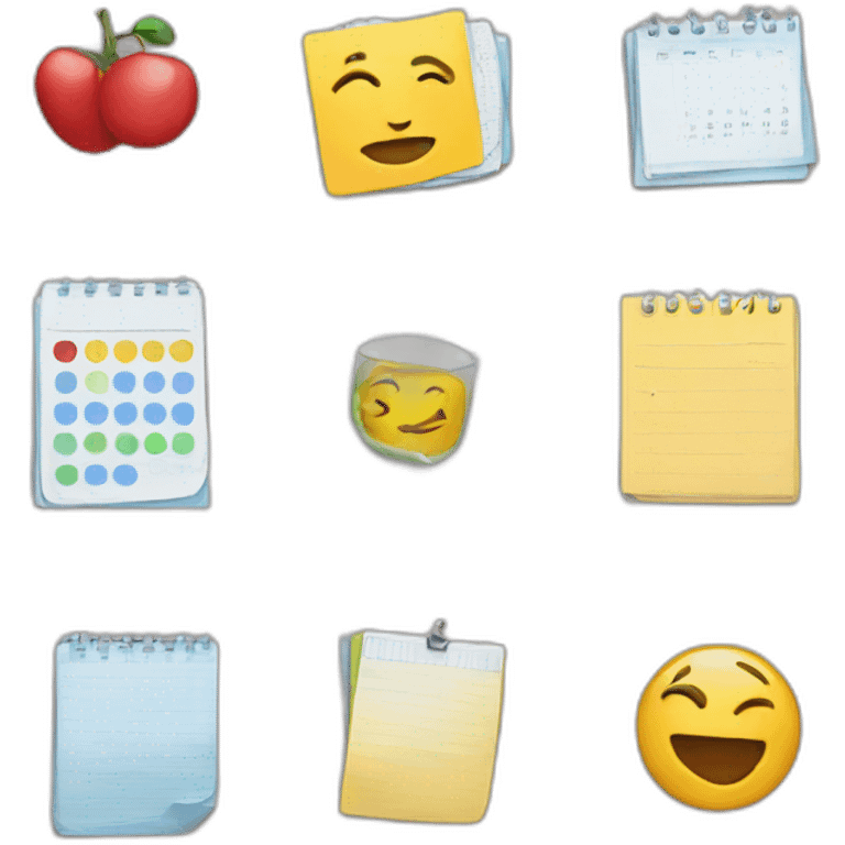 weekly agenda with days of the week without the emojis emoji