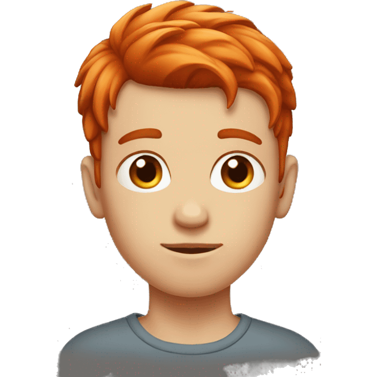 A red head boy with scar on his head emoji