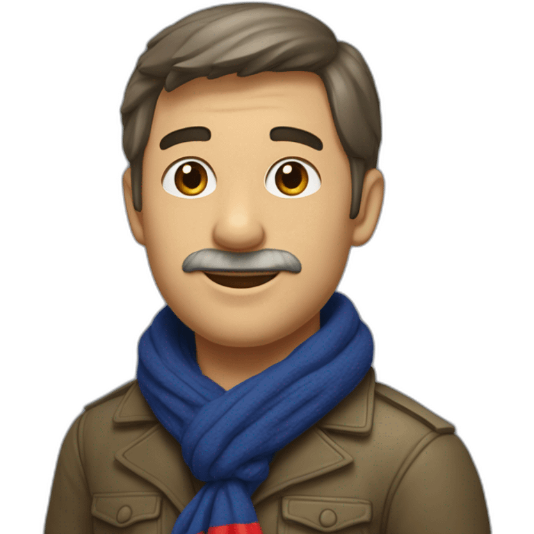 Homme avec écharpe tricolore avez oublierez élu France emoji