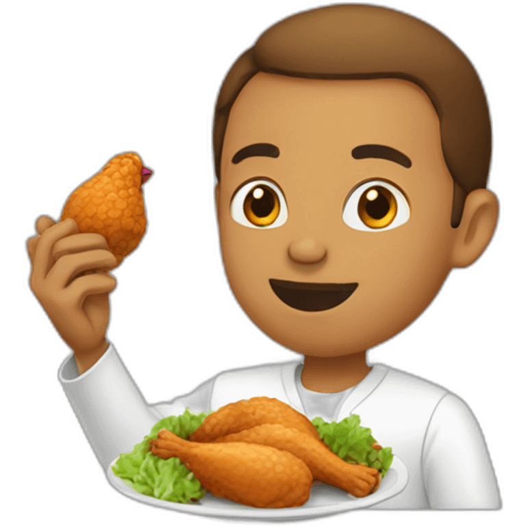 Niger eat chicken emoji