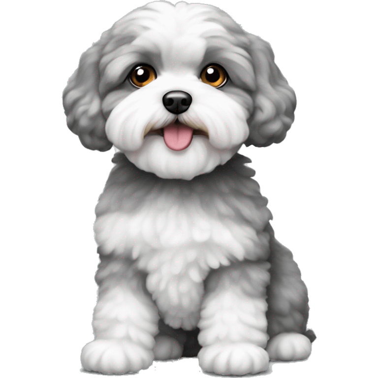 gray and white shipoo  emoji