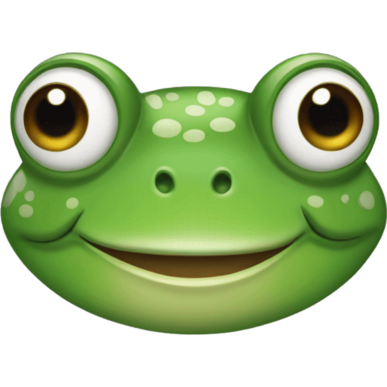 Frog winking emoji