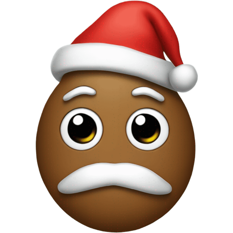 Poop wearing Santa hat emoji