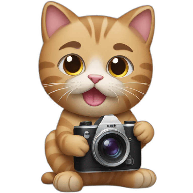 Cat with camera emoji