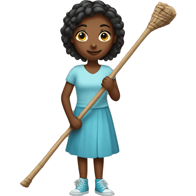 Girl with stick  emoji