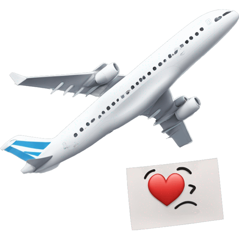 Un avion avec une pancarte ecrit je « t’aime roxane » emoji