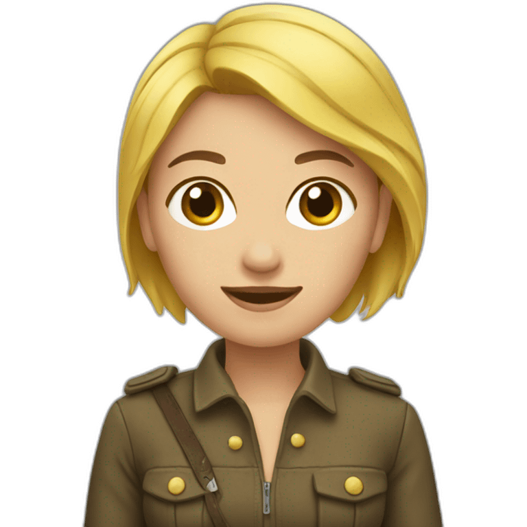 Femme avec cuillère emoji