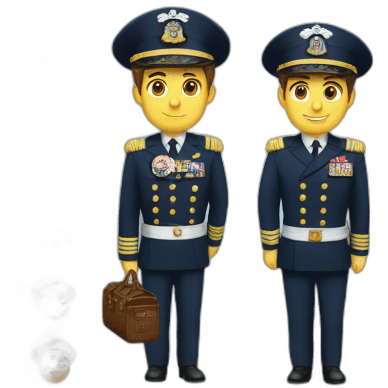 Captain navy officer with insigns emoji