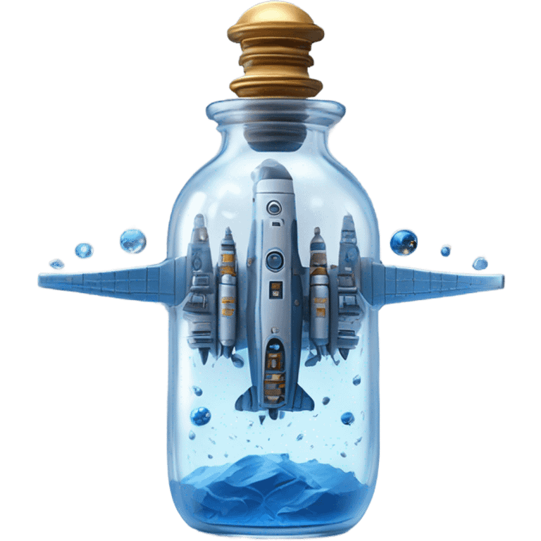 spaceship in bottle emoji