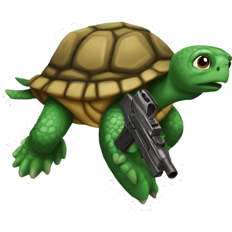 Turtle with gun emoji