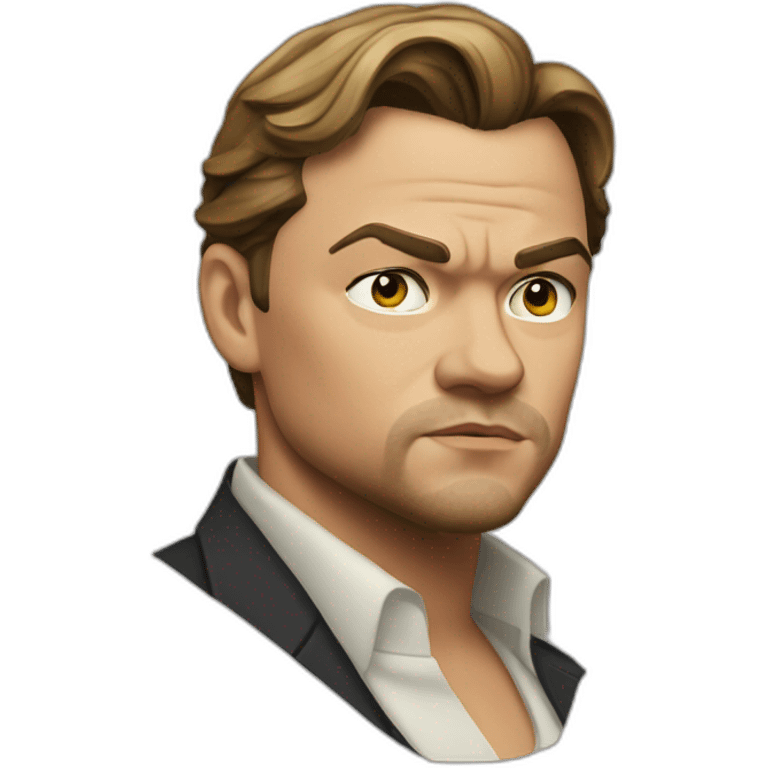 leonardo di caprio serious emoji