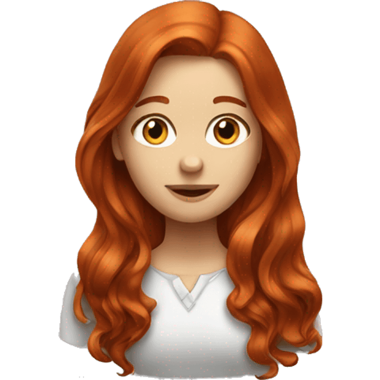 Redhead long hair girl emoji