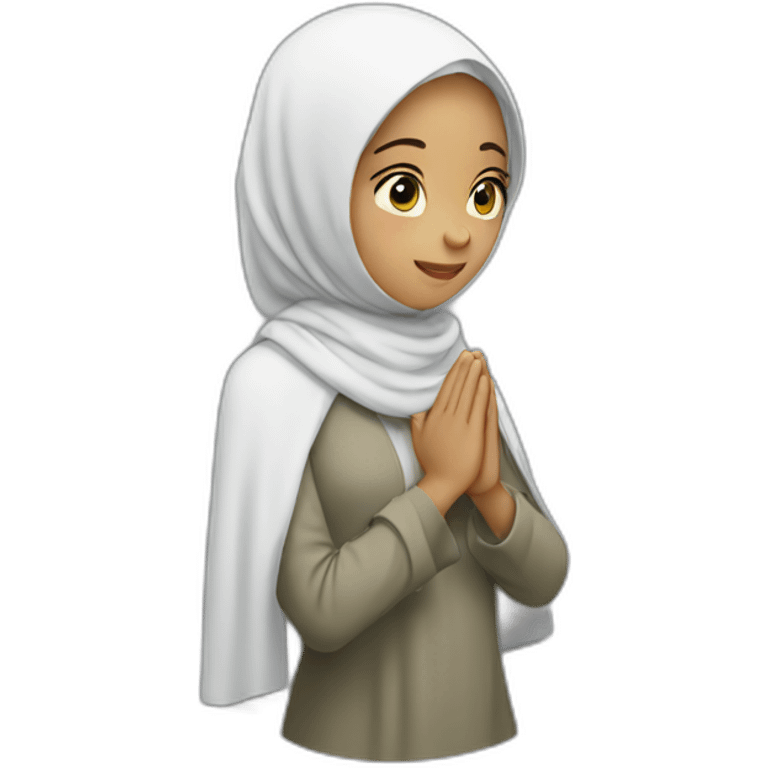 girl in hijab praying  emoji