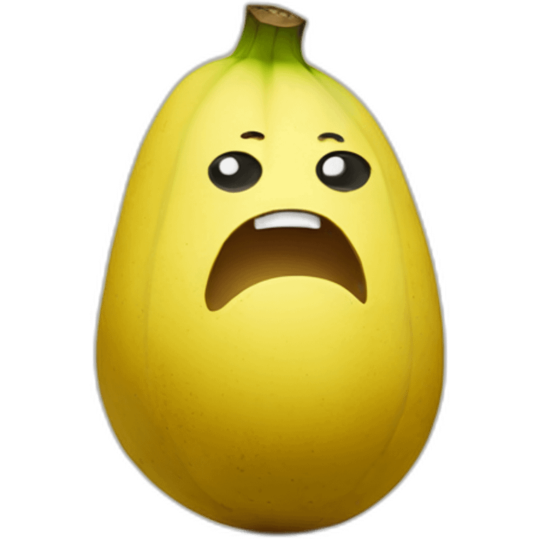 A banana inside potato and feeling grumpy emoji