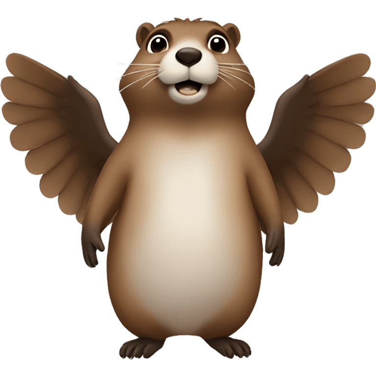 Groundhog with wings emoji