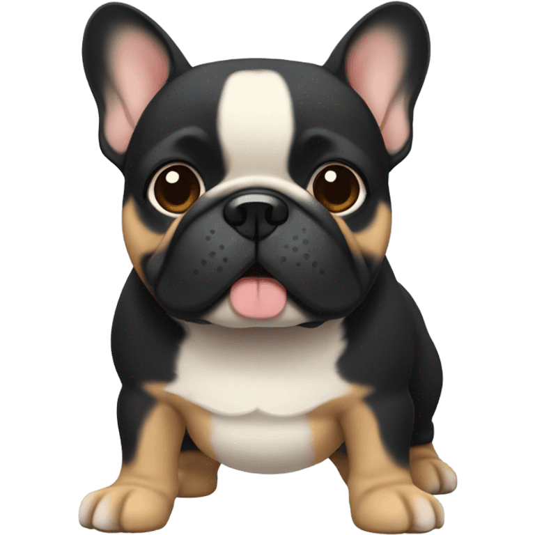 Black and tan chunky French bulldog  emoji