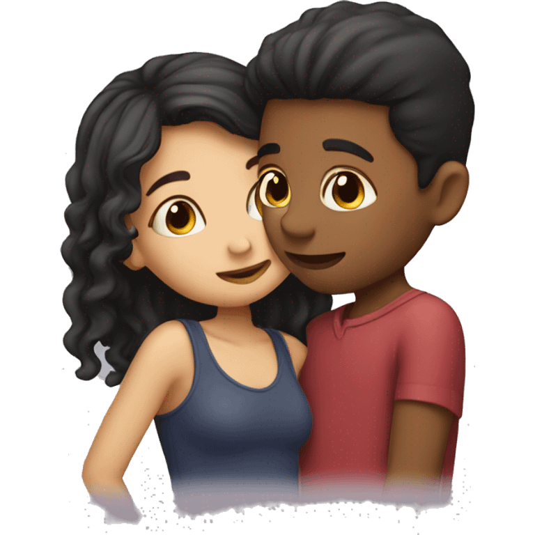 boy and girl kissing emoji