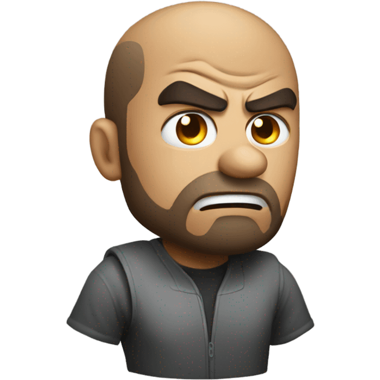 Angry man playing video game emoji