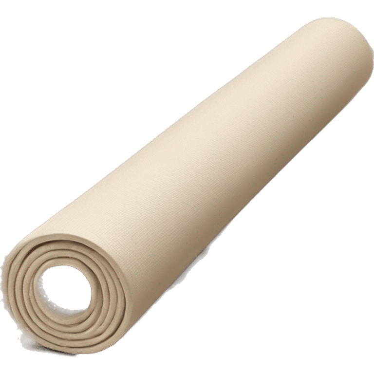 beige half rolled out yoga mat emoji