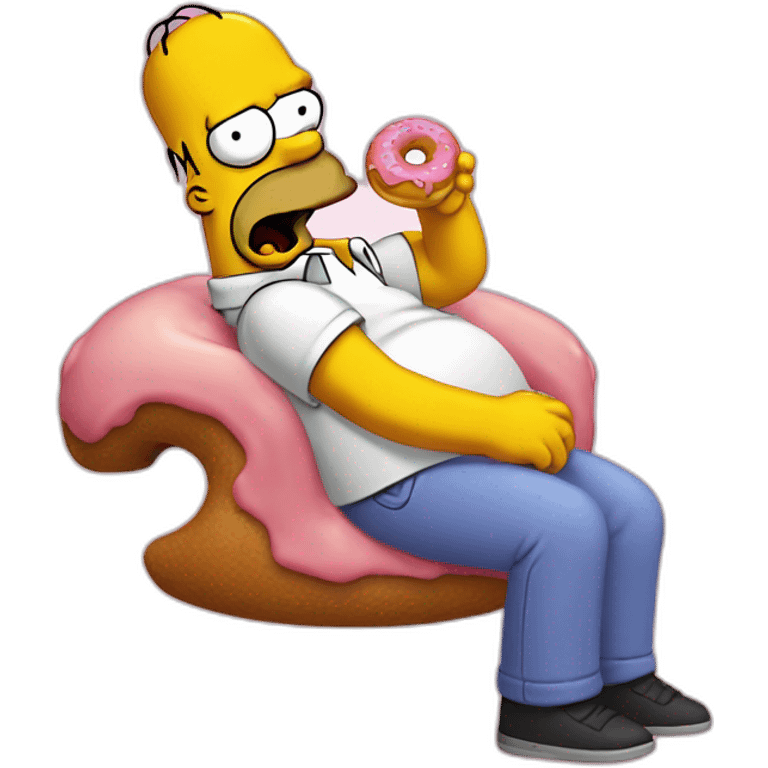 Simpson mange un donuts emoji