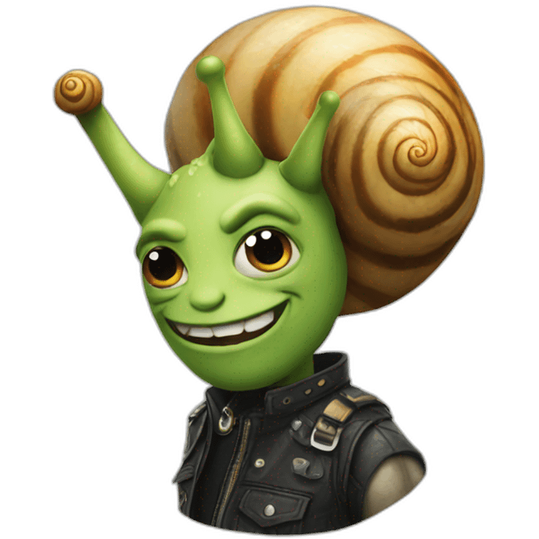 snail punk emoji