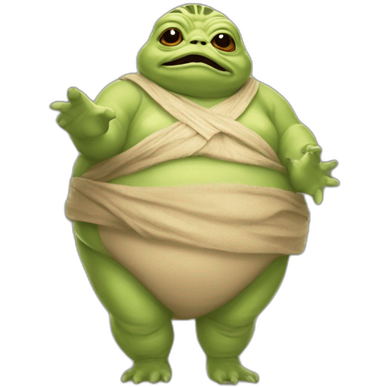 Jabba the hutt cheerleading emoji