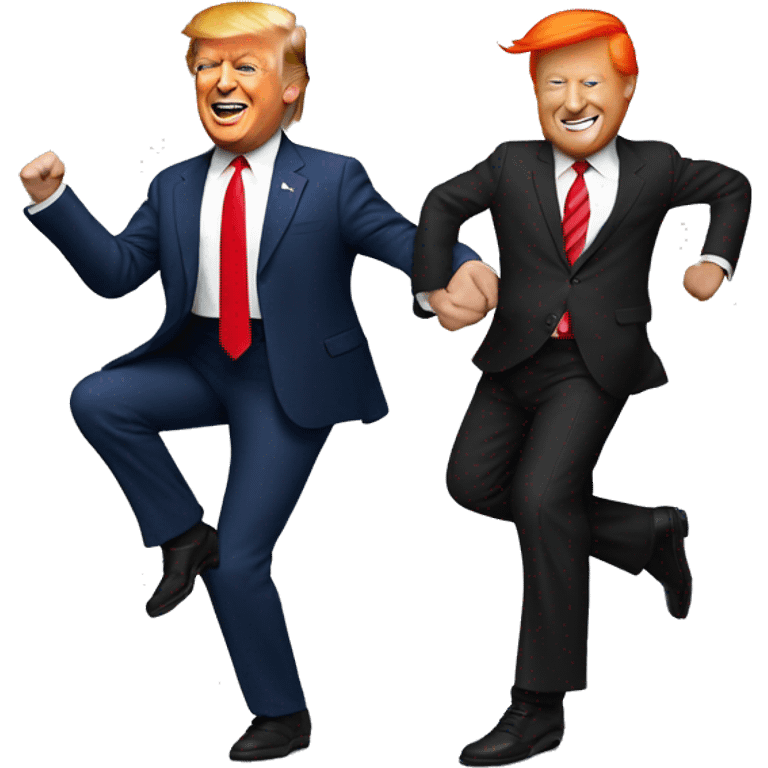 Donal Trump dancing with another redhead man emoji