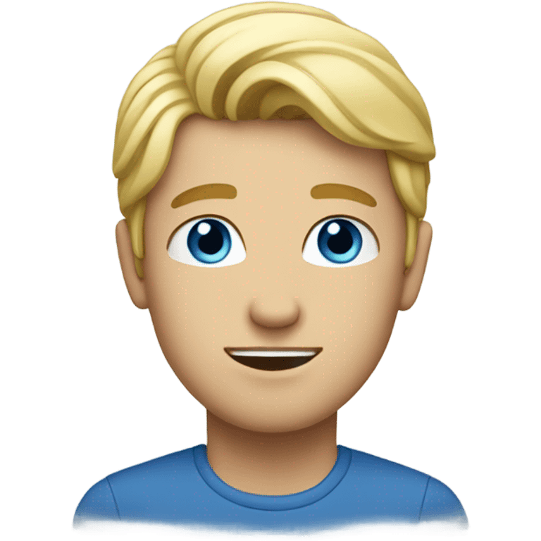 blond guy with blue eyes  emoji