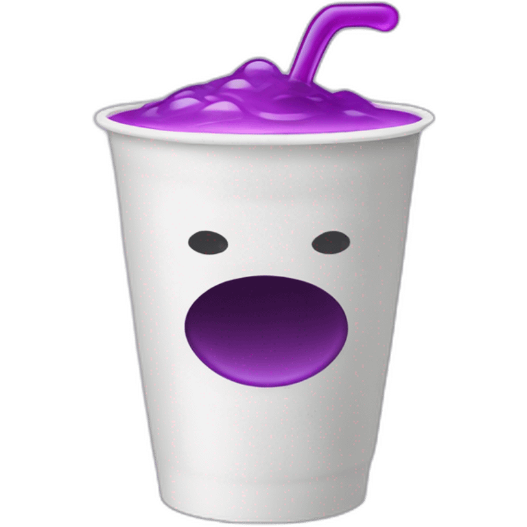 mysterious purple drink in a plastic white cup emoji