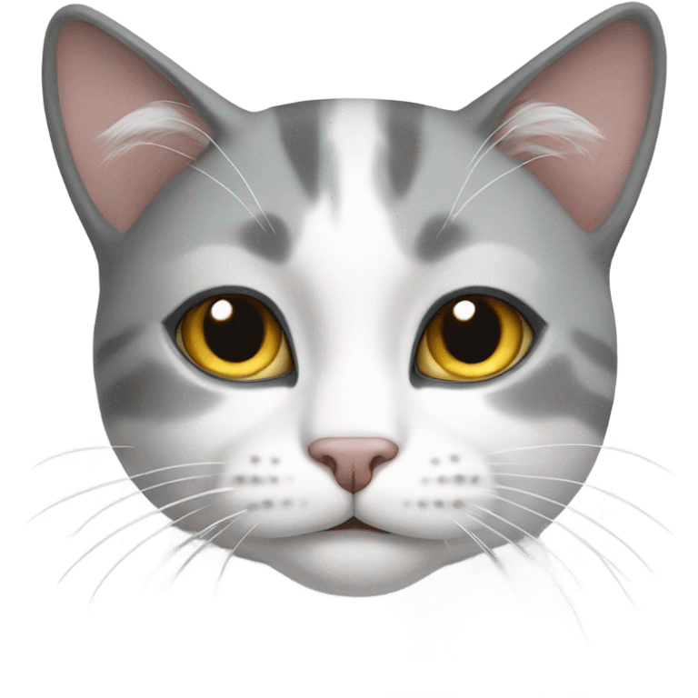 White and grey cat emoji