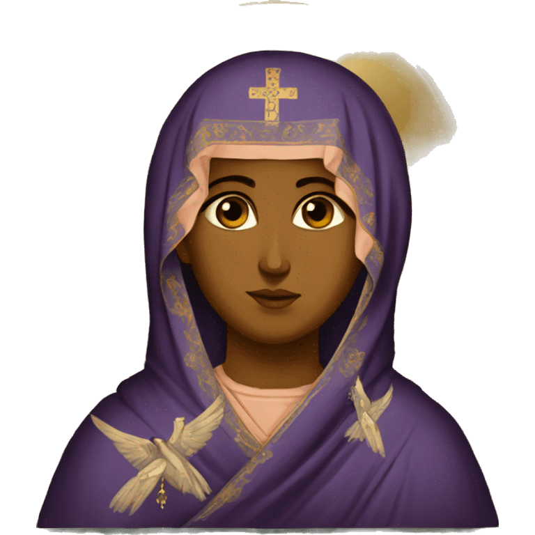 Orthodox Icon byzantin Theotokos emoji