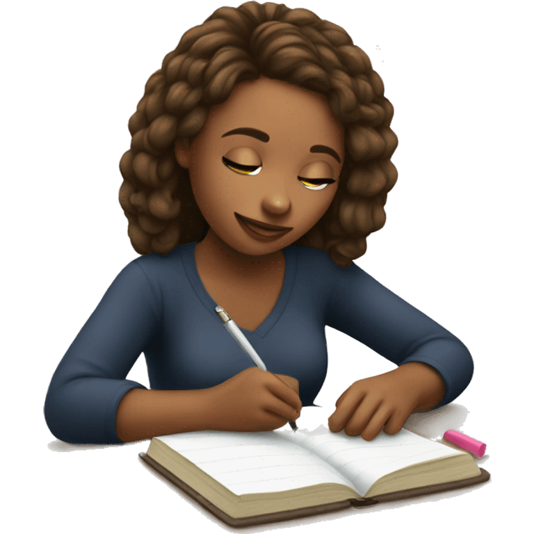 Girl journaling  emoji