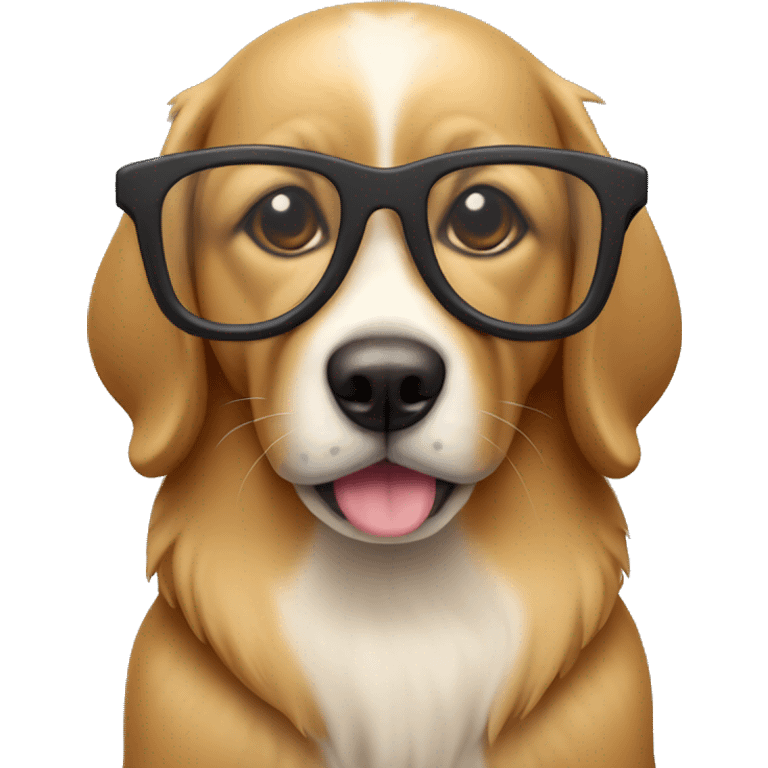 Perro con gafas  emoji