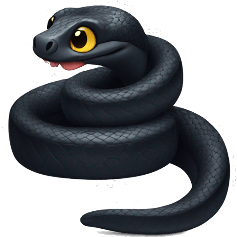 Cute Black snake emoji