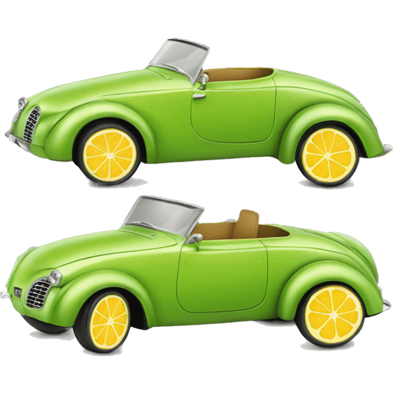 Citron vert coupé en deux  emoji